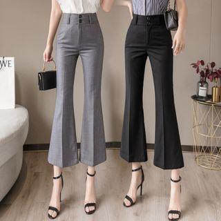 High-waist Boot Cut Cropped Dress Pants