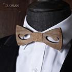 Hollow Out Wooden Bow Tie