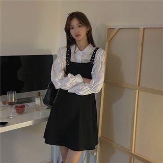 Shirred Blouse / Overall Dress