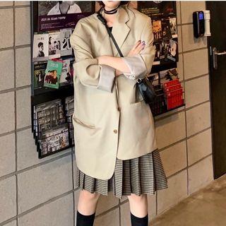 Plaid A-line Pleated Skirt / Blazer