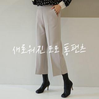 Wide-leg Crop Dress Pants