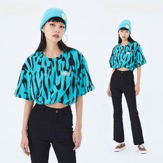 Leopard Print Lettering Top