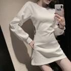Cut-out Mini A-line Pullover Dress