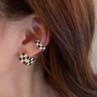 Checkered Ear Cuff / Drop Earring
