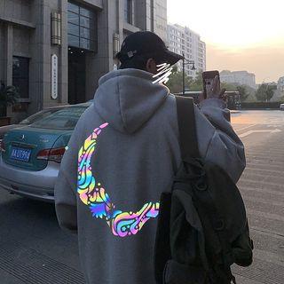 Reflective Moon Zip Hoodie