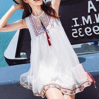 Sleeveless Embroidered Sundress