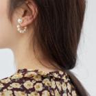 Faux Pearl Swing Earring 1 Pair - Earrings - White & Gold - One Size
