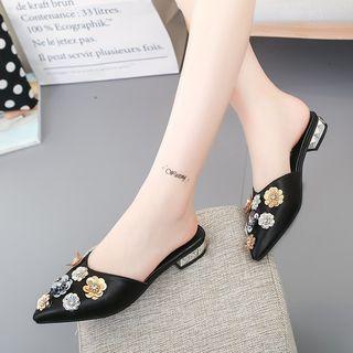 Floral Accent Mules