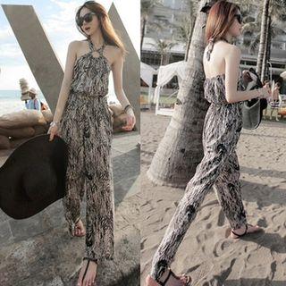 Print Halter Jumpsuit