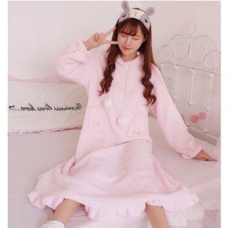 Long-sleeve Hooded Sleep Dress