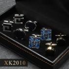 4 Pair Set: Alloy Cufflinks (various Designs) Xk2010 - 4 Pair - Silver & Gold - One Size