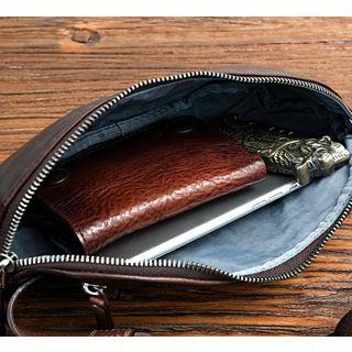 Genuine Leather Belt Bag Coffee - One Size