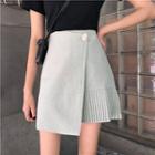 High-waist Ruffle-trim A-line Skirt