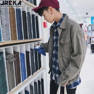 Printed-back Denim Jacket