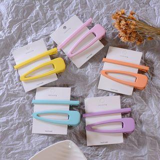 Plain Hair Clip A0753 - Random Color - One Size