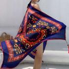 Printed Tassel Shawl As Shown In Figure - One Size