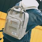 Zipper Detail Canvas Backpack