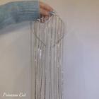 Rhinestone Fringed Headband 1 Pc - Rhinestone Fringed Headband - Silver - One Size