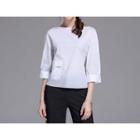 3/4-sleeve Bow Long-sleeve Blouse