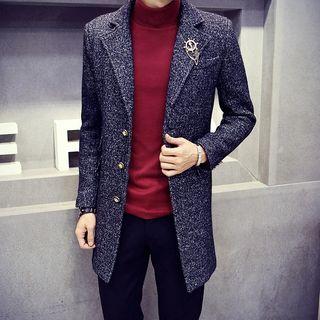 Melange Button Coat