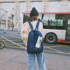 Label Charm Denim Backpack