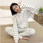 Loungewear Set: Striped Zip Jacket + Jogger Pants