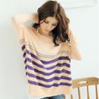 Striped Loose-fit Knit Top