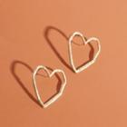 Heart Metal Alloy Earring 1 Pair - Gold - One Size