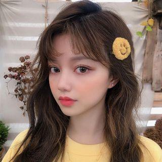 Chenille Smiley Hair Clip / Brooch