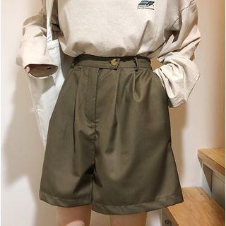 Wide Leg Shorts Black - M