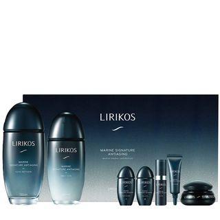 Lirikos - Marine Signature Antiaging Set: Skin Refiner 150ml + 15ml + Emulsion 100ml + 15ml + Cream 8ml + Eye Cream 3ml + Serum 5ml 7pcs