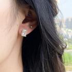 Rectangle Rhinestone Earring 1 Pair - As Shown In Figure - One Size