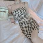 Chain Strap Patterned A-line Dress