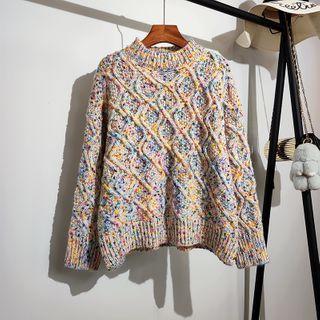 Multicolour Semi High-neck Sweater