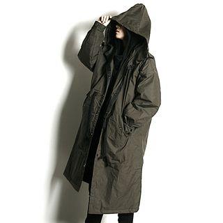 Oversized Hoodie Long Jacket