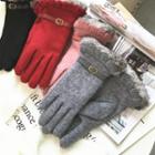 Buckled Wool Gloves
