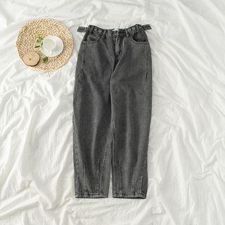 Washed Denim Harem Pants