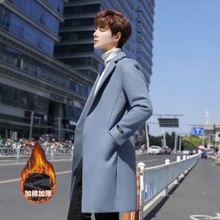 Applique Buttoned Plain Trench Coat