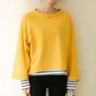 Striped Panel Pullover As Shown In Figure - One Size