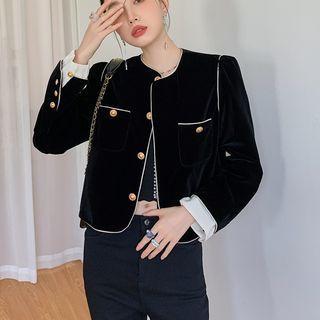 Contras Trim Button-up Jacket