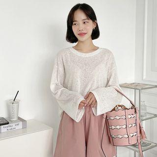 Loose-fit Sheer Knit T-shirt