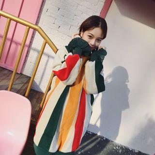 Long-sleeve Striped Pullover Dress