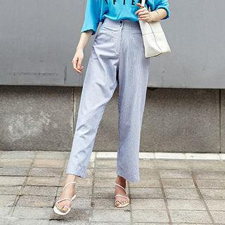 High-waist Stripe Wide-leg Pants