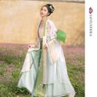 Embroidered Hanfu Jacket / Pleated Maxi Skirt