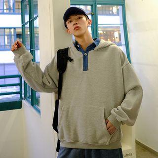 Long-sleeve Plain Over-sized Hoodie