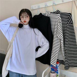 Mock Neck Long-sleeve Sweatshirt