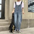 Buttoned Denim Jumper Pants