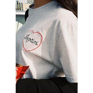 Short-sleeve Heart & Lettering T-shirt
