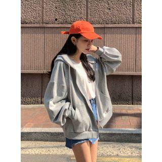 Boxy-fit Zip-up Hoodie