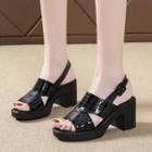 Slingback Platform Chunky-heel Sandals